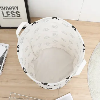 

Japanese Style Home Fabric Cotton Linen Folding Storage Can Open zang yi tong Waterproof Inner Storage Barrels 1024B