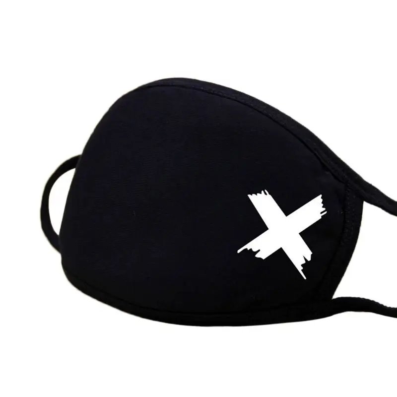 

1Pc Unisex Winter Warm Thickening Half Face Mouth Mask Cotton Cartoon Pattern Anti-Dust Anti-Bacterial Respirator Classic Black