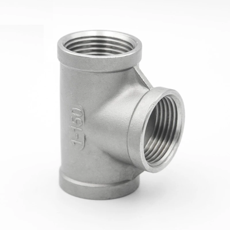 

Female thread Three TEE Joint Pipe Connection 304 Stainless Steel connector Fittings
