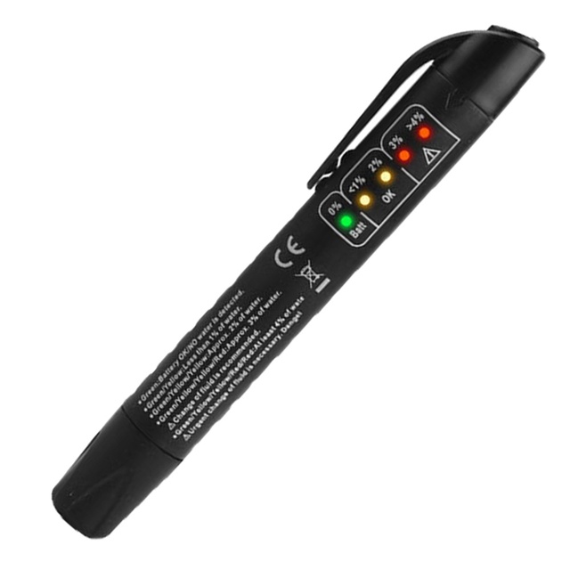 Fluid Tester 12V Digital Battery Alternator Tester 6 LED Display Battery Testers Oil Quality Check Pen for Car Motorcycle