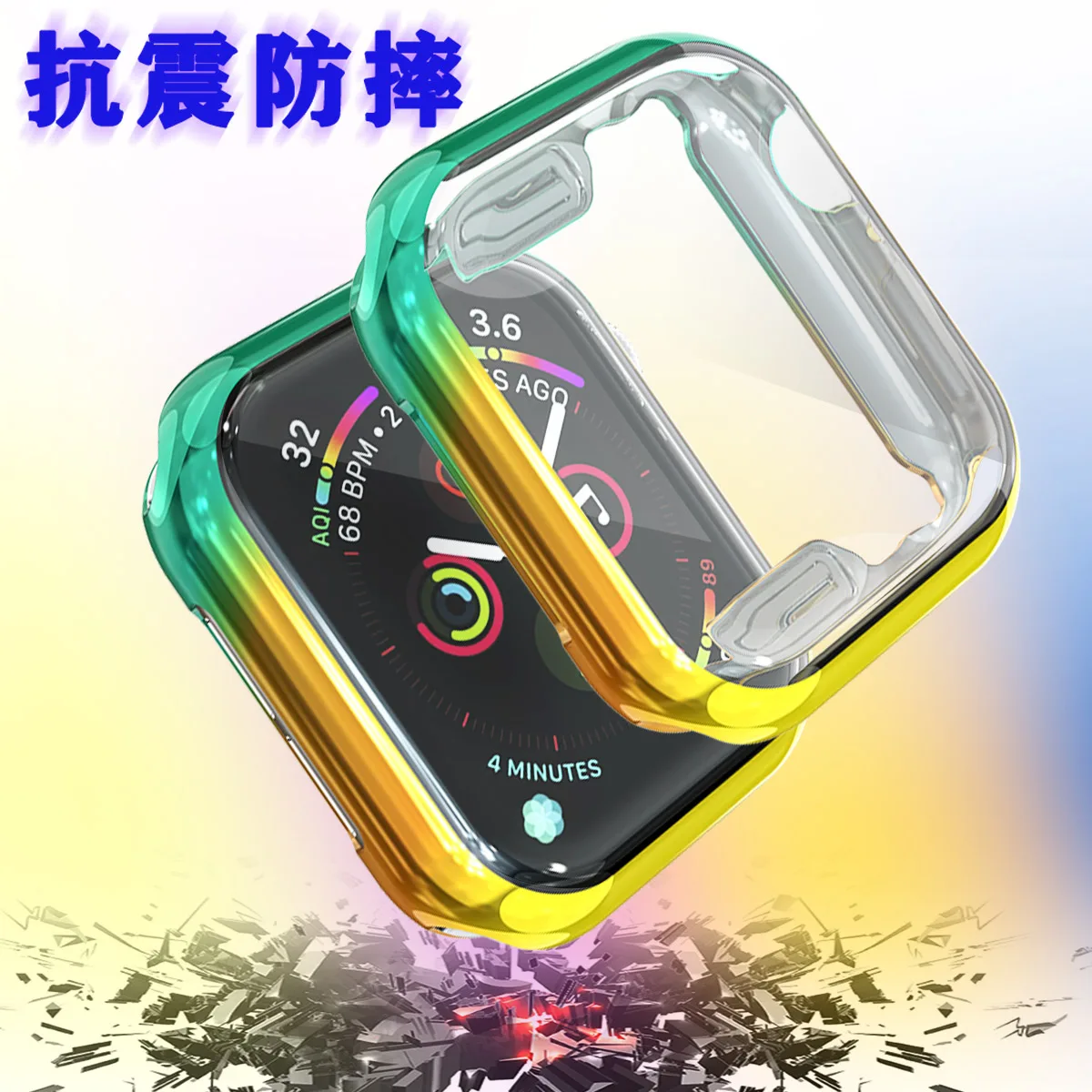 Защитный чехол для Apple Watch Series 1 2 3 38 мм 42 мм чехол с гальваническим покрытием оболочка для iWatch 5 4 40 мм 44 мм экранная Пленка чехол