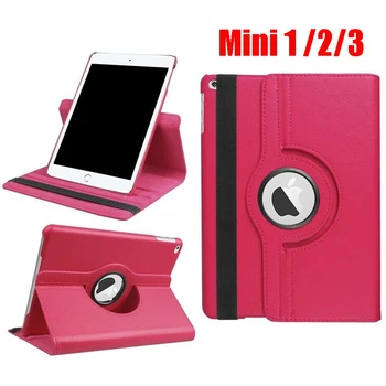 

For ipad Mini1/2/3 Tablet Case 360 Degree Rotating Stand Flip Folio Leather Cover For iPad Mini 2 Mini 3 7.9 inch Funda Case