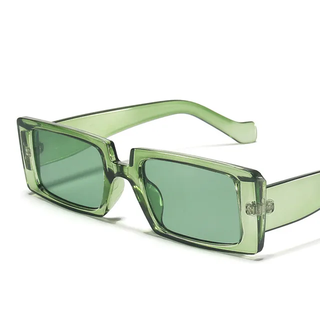 RBROVO 2021 Square Retro Sunglasses Women Vintage Sun Glasses For Women/Men Luxury Brand Eyeglasses Women Small Oculos De Sol GreenGreen