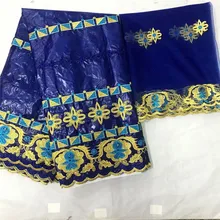 Высокое качество Базен riche с бисером последние африканские riche Ткань 5 ярдов+ 2 ярда/лот KY112038