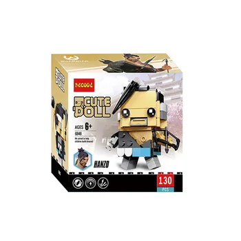 

Mini Bricks Overwatched Hanzo Pharan Reinharot Building Blocks Game Model Headz Blocks Cute Doll for Kids Toys 6848