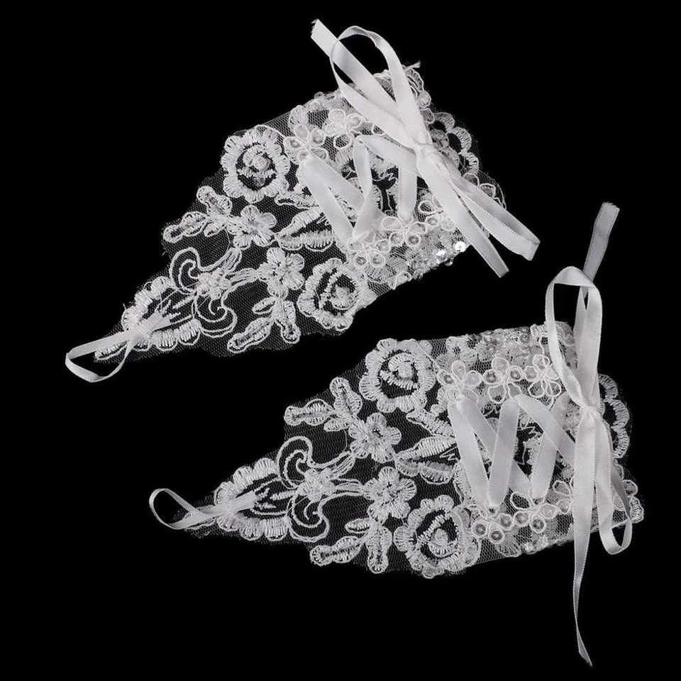 Guanti da ragazza principessa fiore moda Guanti da sposa senza da