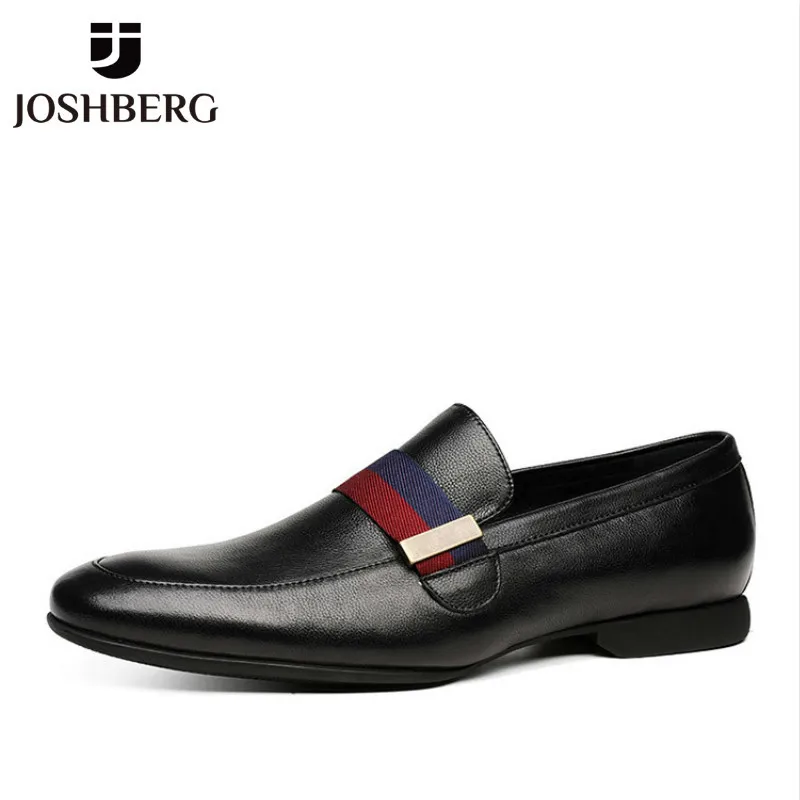 

JOSHBERG Brand Mens Dress Shoes Slip-On Handsome Comfortable Man Shoes Handmade Formal Shoes For Man Chaussure Homme Mariage