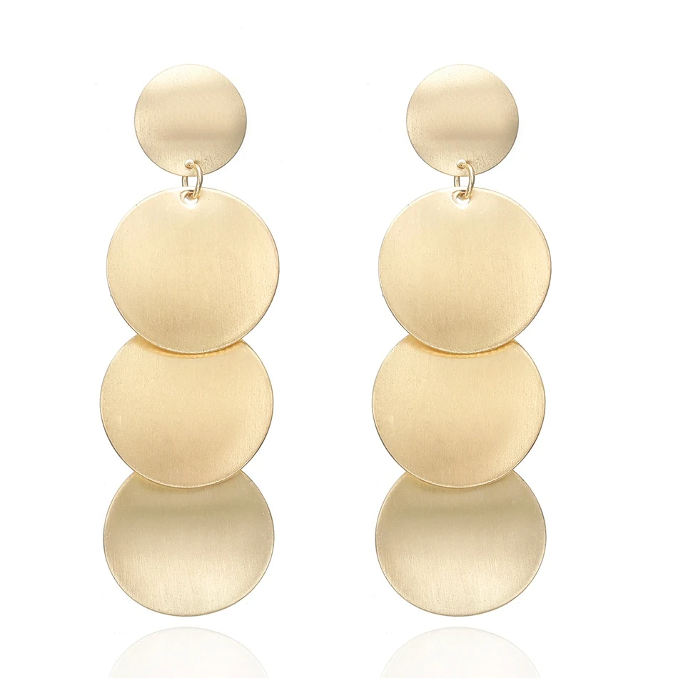 yjz8150-6 Match-Right Trendy Earrings for Women Geometric/Long/Big/Korean/Gold/Silver/Round/Drop Earrings Fashion Jewelry female yjz8150 - Окраска металла: yjz8150-6