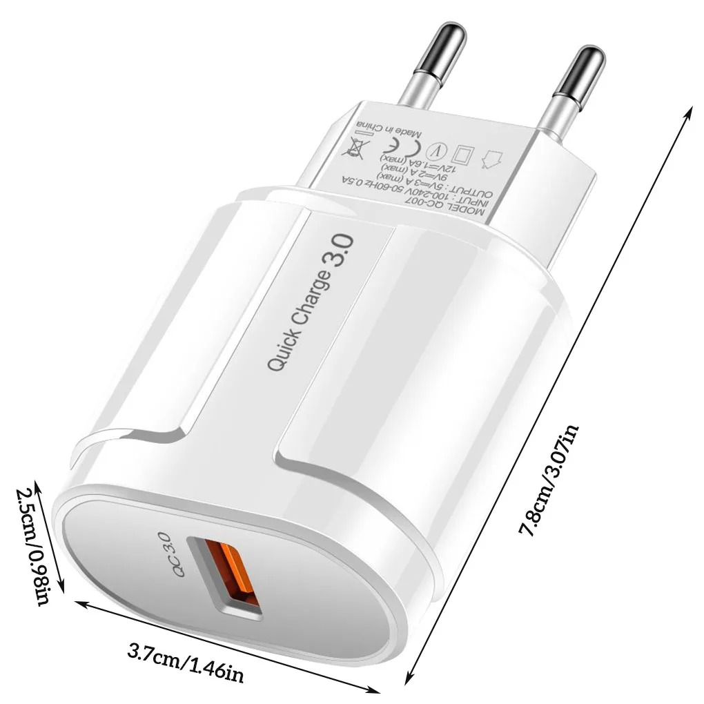 18W USB Charger QC3.0 Quick Charge 3.0 QC Fast Wall Charger for Samsung iPhone Huawei Mobile Phone 3 USB