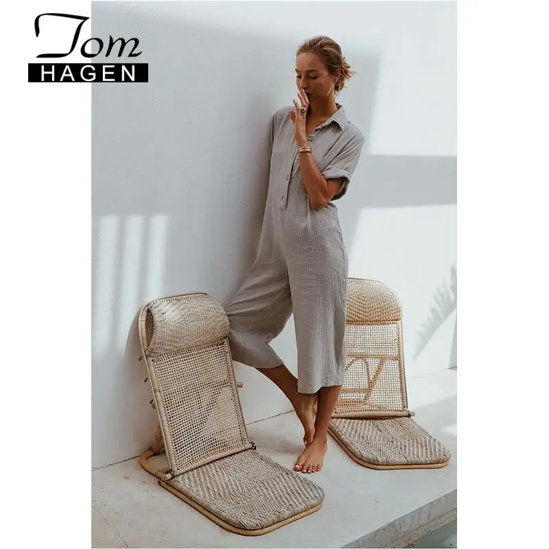 Женский суперкомфортный комбинезон трендовый Свободный с высокой талией и