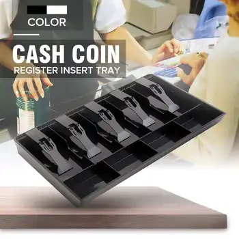 

Money Cash Coin Register Insert Tray Replacement Cashier Drawer Storage Cash Register Tray Box Cash Tray Drawer 5 Bills 4 Coins