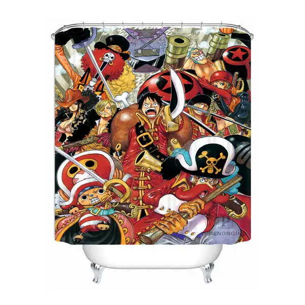 Shower Curtain Индивидуализированный Жемчуг дракона Z отбеливатель Феи хвост Наруто Душ Ванна занавес Mildewproof водонепроницаемый полиэстер различных размеров#0421-21-12 - Цвет: Shower Curtain