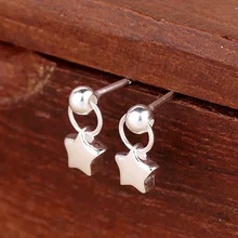 Trusta Новинка Горячая Распродажа 925 пробы серебряные ювелирные изделия крошечная звезда серьги гвоздики Рождественский подарок для девочек DS116 Прямая поставка