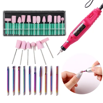 

BORN PRETTY Nail Drill Bits Set Electric Nail Files Milling Cutter Machine Gel Polish Remover Grinding Pedicure Nail Art Tools