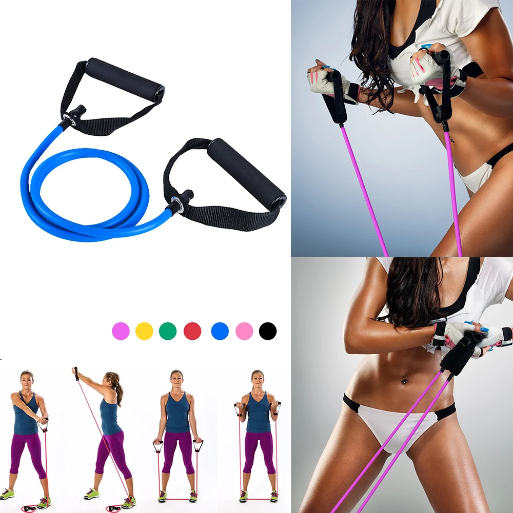 Yoga Pull Rope Elastic Resistance Band Yoga Excerciser Body Fitness Yoga Equipment Exercise Training Rubber Tensile Expander