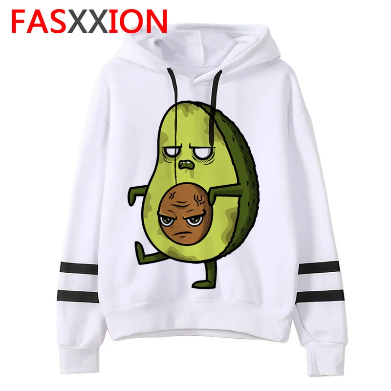 Авокадо Женская/Мужская толстовка kawaii Мультфильм ulzzang Графический свитер негабаритных с капюшоном уличная Корейская стильная винтажная одежда