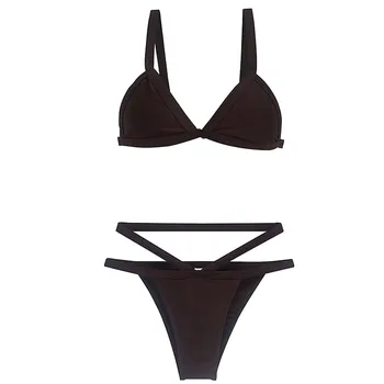 

bikini mujer Women Pure color Tube up Bikini Push-Up Swimsuit Swimwear Beachwear biquinis feminino 2019 swimming suit