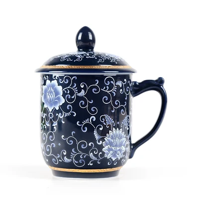255ml teacup Керамическая чашка для кофе кружки из стерлингового серебра S999, чашки adn, блюдце, креативный подарок, пара чашек для путешествий, офиса, дома - Цвет: 255ml teacup