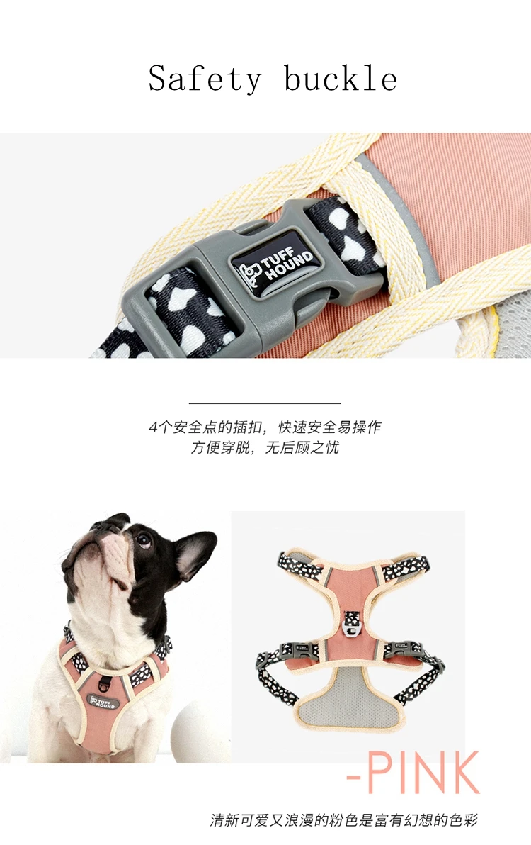 Reflective Pet Dog K9 Harness Accessories Adjustable No-Pull Nylon Dog Training Chest Strap Vest For Small Medium Large Dog