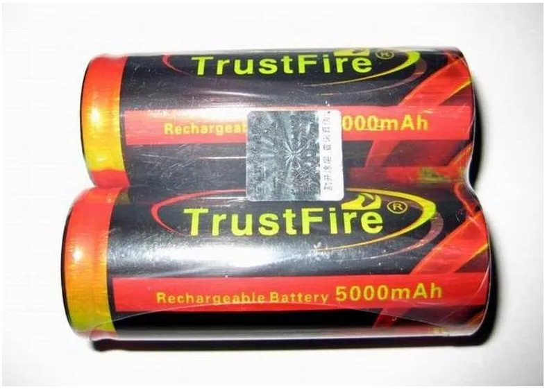 TrustFire TR-006 Многофункциональный Зарядное устройство+ 2 шт. TrustFire защищенный 26650 5000mAh 3,7 V Перезаряжаемые литий-ионный аккумулятор и зарядное устройство 10 компл./лот