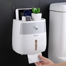 Полка для ванной комнаты креативная двойная дырочка без дырочек Водонепроницаемая без следа Ванная Кухня бумажные коробки для полотенец