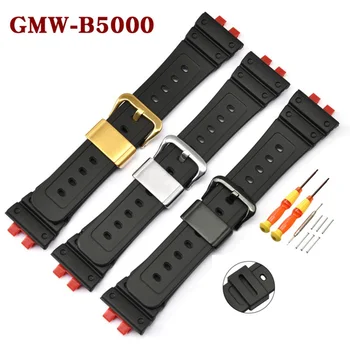

Black Soft TPU Watchband Strap for Casio G-Shock GMW-B5000 Men Sport Watch Accessories Rubber Replacement Bracelet Band Belt