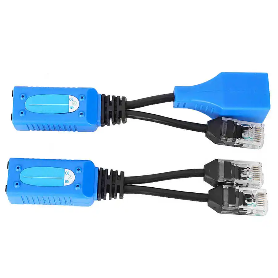 uPOE cable kit RJ45 splitter combiner CCTV POE Adapter Cable Passive Power Cable For IP Camera 4