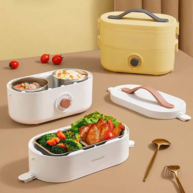 Electric Lunch Box Multifunction Rice Cooker Food Warmer Stainless Steel  Portable Double-layer Heated Lunch Box Travel 220V