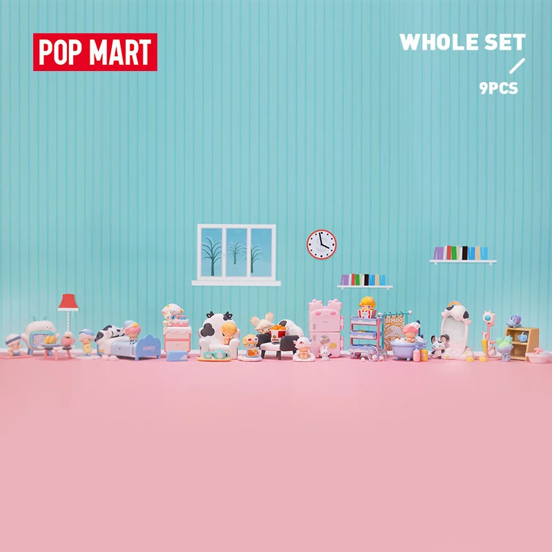 POP MART полный набор Dimoo Homebody Series Женская Коллекционная Милая экшн кавайная игрушка