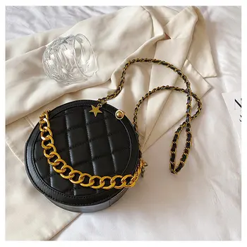 

2020 Luxury Designer New Women's bag Lingge chain small round bag women's messenger single shoulder small bag fashion handbag