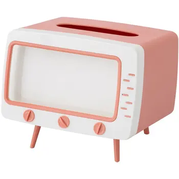 

Multi Function Tv Tissue Box Mobile Phone Rack Bracket Plastic Household Living Room Desktop Creative Storage Box