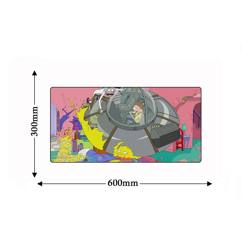 600*300 мм натуральный резиновый нескользящий компьютерный коврик для мыши игровой аниме Рик Морти блокирующий край клавиатура Коврик для мыши Muismat tapis de souris - Цвет: 5