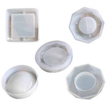 

Crystal Epoxy Resin Mold Round/Square/Rhombus/Polygon Ashtray Casting Silicone Mould DIY Crafts Jewelry Making Tools