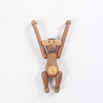

Creative Home Crafts European Teak Wood Carving Monkey Office Souvenir Ornaments Animal Model Gifts Home Living Room Decorations