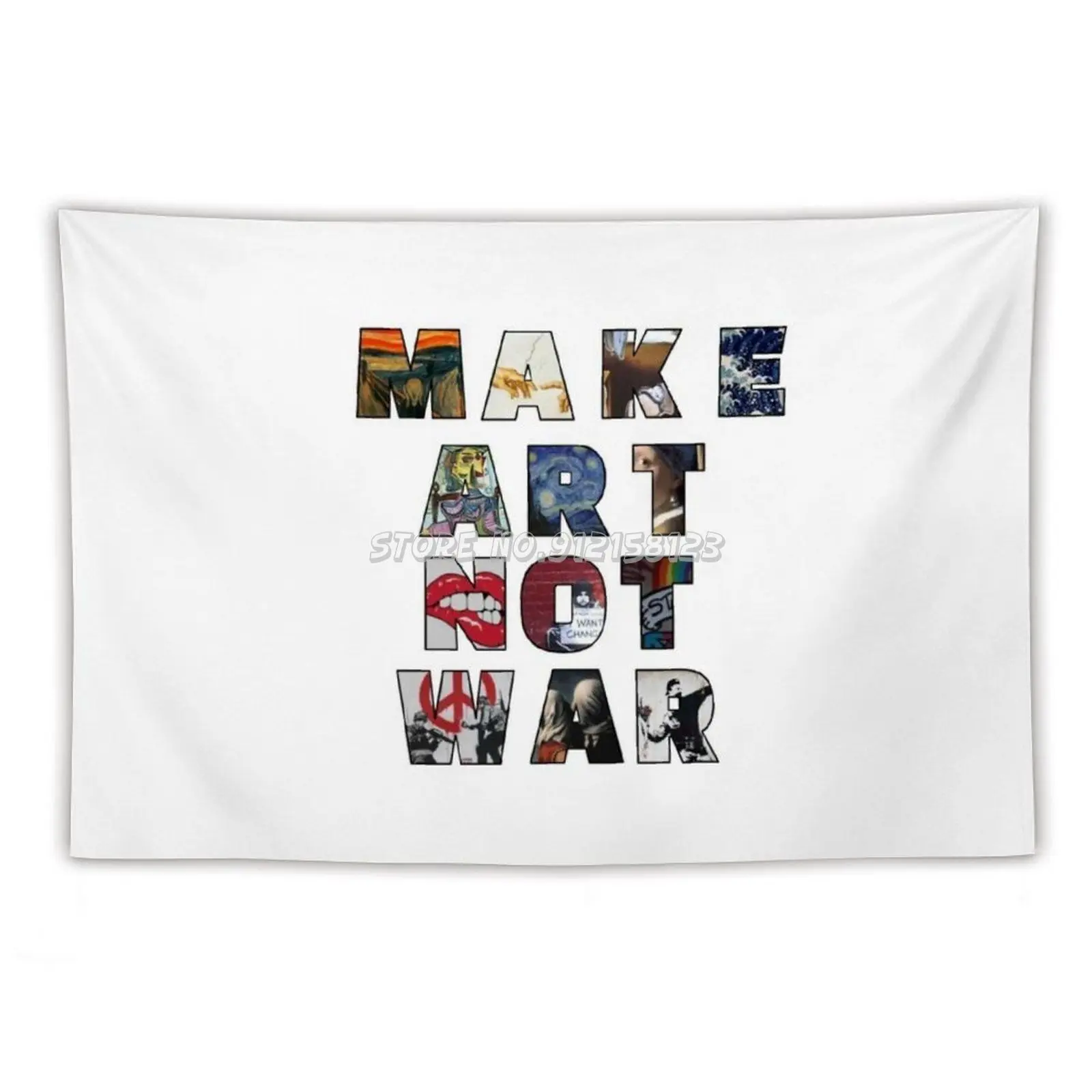 Настенный Гобелен Make Art Not War украшение для спальни психоделической сцены поп-арт