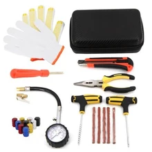 

Car Tire Repair Tool Kit with EVA Storage Bag Garage Studding Tool Set Auto Motorcycle Tubeless Tyre Puncture Plug