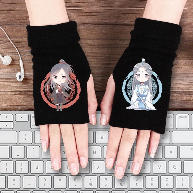 Grandmaster of Demonic Cultivation Glove Wei Wuxian Lan Wangji King Avatar Onmyoji Gintama Black Butler зимние теплые полуперчатки
