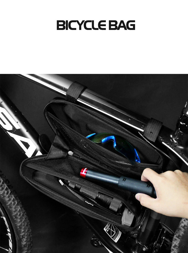 WILD MAN Bicycle Triangle Frame Bag Hard Shell Bike Bag for MTB Road Bike Front Tube Bag Waterproof Anti-press EVA Riding Pack (11)