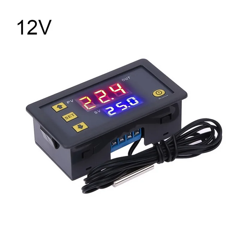 Мини цифровой Температура Управление 12V 220V Термостат Регулятор Крытый