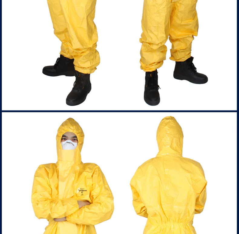 DuPont Chemical Protective Clothing tychemc Class Anti-Corrosive Acid-base Oil Resistant Waterproof Experiment Isolation One-pie
