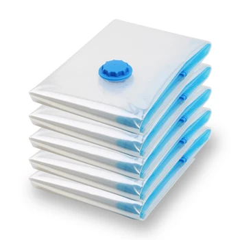 

Home Vacuum Bag for Clothes Storage Bag With Valve Transparent Border Foldable Compressed Organizer Saving Seal Packet