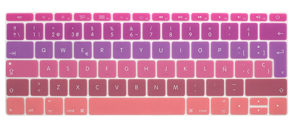 Espainol крышка клавиатуры для macbook 12 pro13 без touchbar EU-Enter A1708 A1534 A1931 крышка клавиатуры ноутбука защитная пленка - Цвет: B