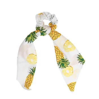 

Tropical Wind Ribbon Printed PINO AYPLE Slice Pineapple Bow Tie Hair Band Hair Band Hair Handmade Headgear For Girls Gifts Women