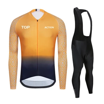 

Spring autumn 2020 New long sleeve cycling jersey set Ropa Ciclismo racing bike clothing MTB Bike 19D gel pad Breathable