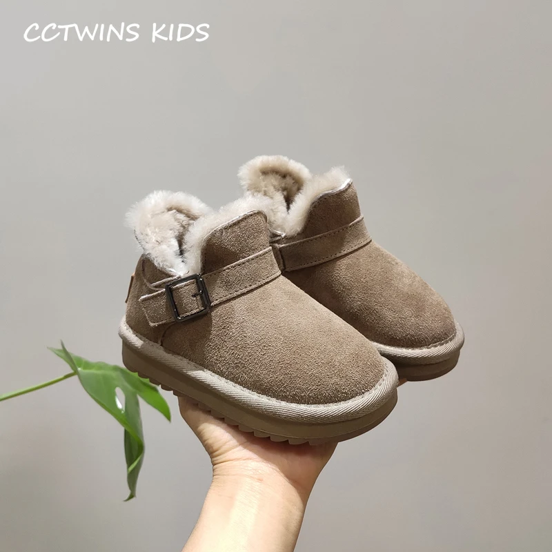 CCTWINS/детская обувь; коллекция года; модные зимние ботинки из натуральной кожи для девочек; Повседневная Теплая обувь для мальчиков; Мягкие короткие ботинки для детей; SNB046