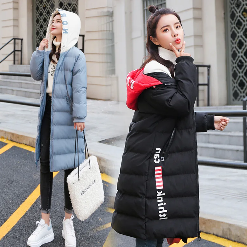 

Dongdaemun Warm Cotton Coat Women's 2018 Winter New Style Slim Fit Mid-length down Feather Cotton-padded Clothes Thick Coat Cott