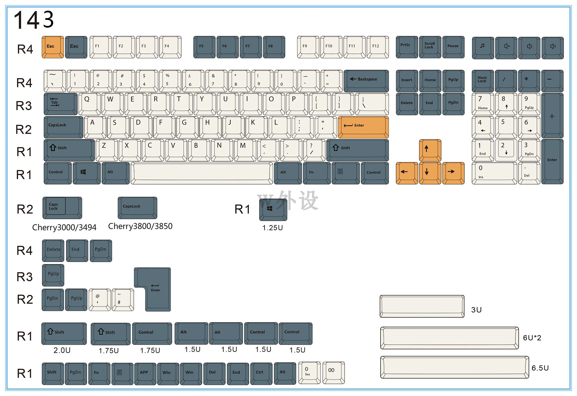 Абрикосовый keycap 108/143 ключей PBT Вишневый профиль сублимированный выключатель MX для Механическая клавиатура колпачка только keycap