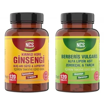 

Ncs Red Korea Ginseng Lepidyum 120 Tablet And Ncs Berberis Vulgaris Alpha Lipoic Acid Cinnamon Turmeric 120 Tablet