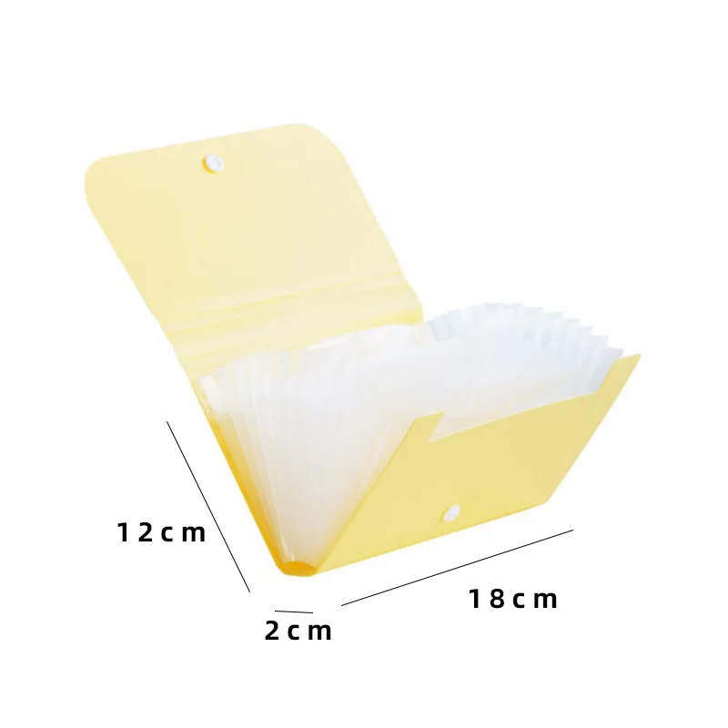 LHX Plastic Candy Color File Folder Small Document Bags Expanding Wallet Bill Folders HP1657 ii