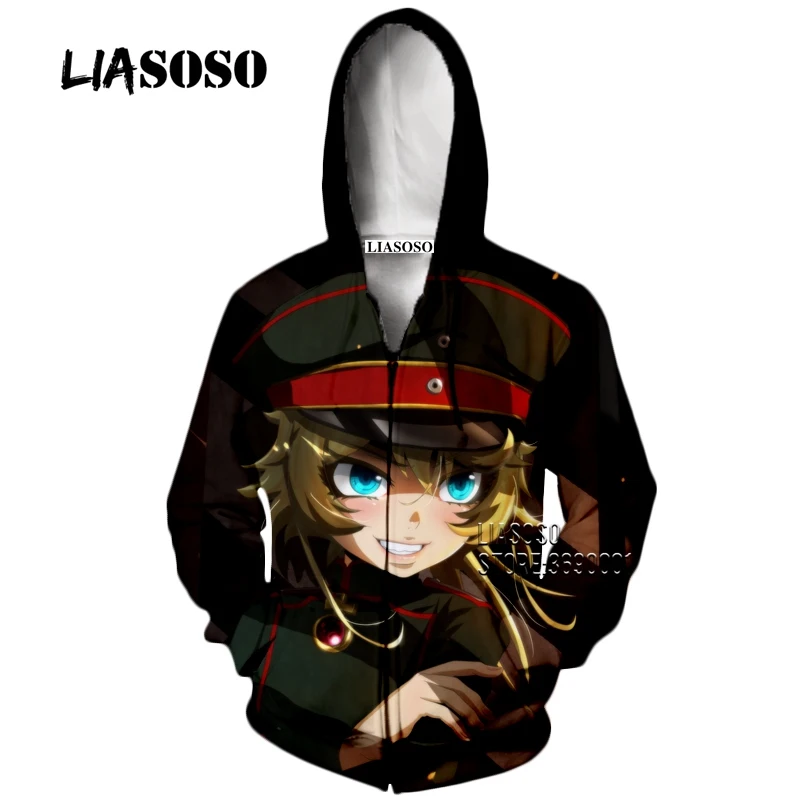 14 Аниме Yōjo Senki Saga of Tanya the Evil, 3D принт, женские и мужские толстовки с капюшоном, толстовки, куртка на молнии, пальто, высокое качество, топы - Цвет: 14